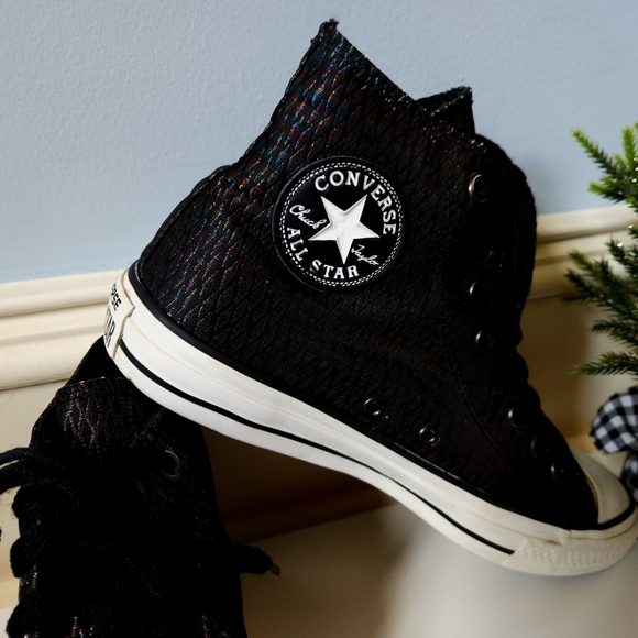 Converse Chuck Taylor Snake Lurex Hi-Top Sz 9 - Picture 3 of 8
